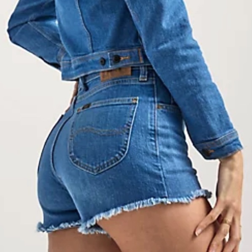 Vintage Lee High Waisted Cutoff Denim Shorts